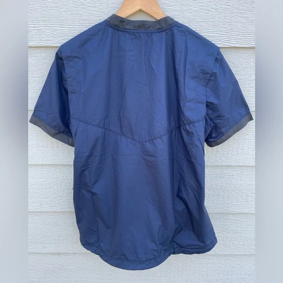 Nike Shirt Womens M Swoosh Short Sleeve Navy Pullover Softball AV6696-419 - Picture 4 of 7